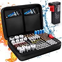 Keenstone Organizador de Batería- Caja Organizadora de Pilas Dura Con Capacidad Para 139 Pilas AA AAA C D 9V - Caja de…